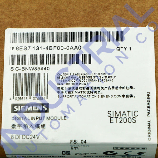 Siemens 6ES7131-4BF00-0AA0 - IAC Certified Refurbished