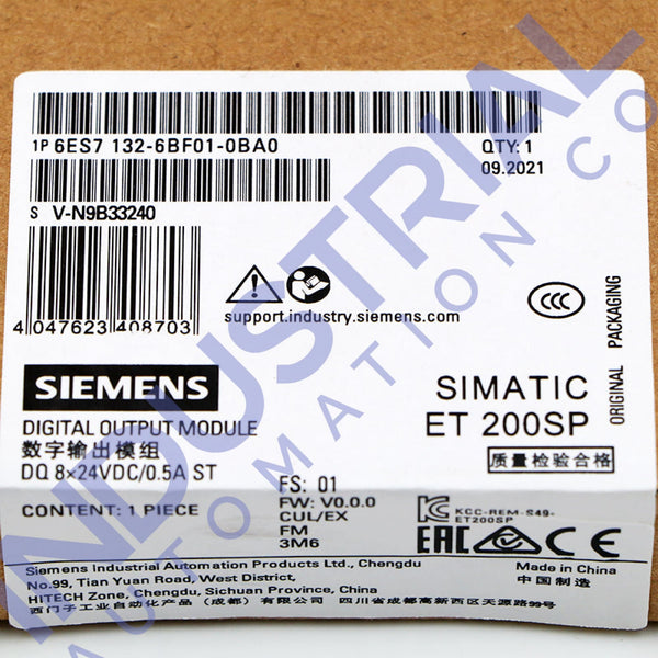 Siemens 6ES7132-6BF01-0BA0 New