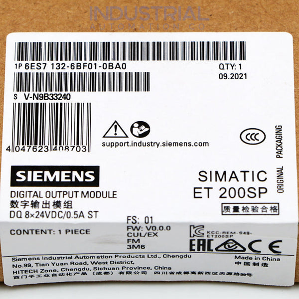 Siemens 6ES7132-6BF01-0BA0 New
