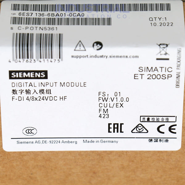 Siemens 6ES7136-6BA01-0CA0 New Business & Industrial