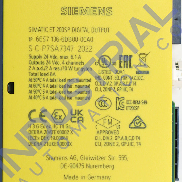 Siemens 6ES7136-6DB00-0CA0 New Business & Industrial