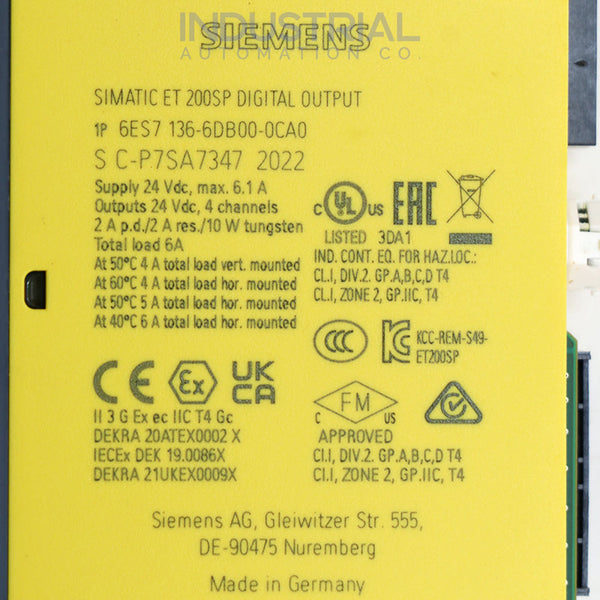 Siemens 6ES7136-6DB00-0CA0 New Business & Industrial