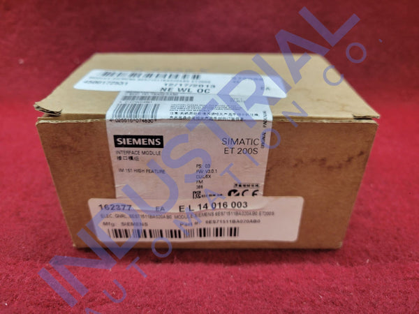 Siemens 6ES7151-1BA02-0AB0 New Business & Industrial