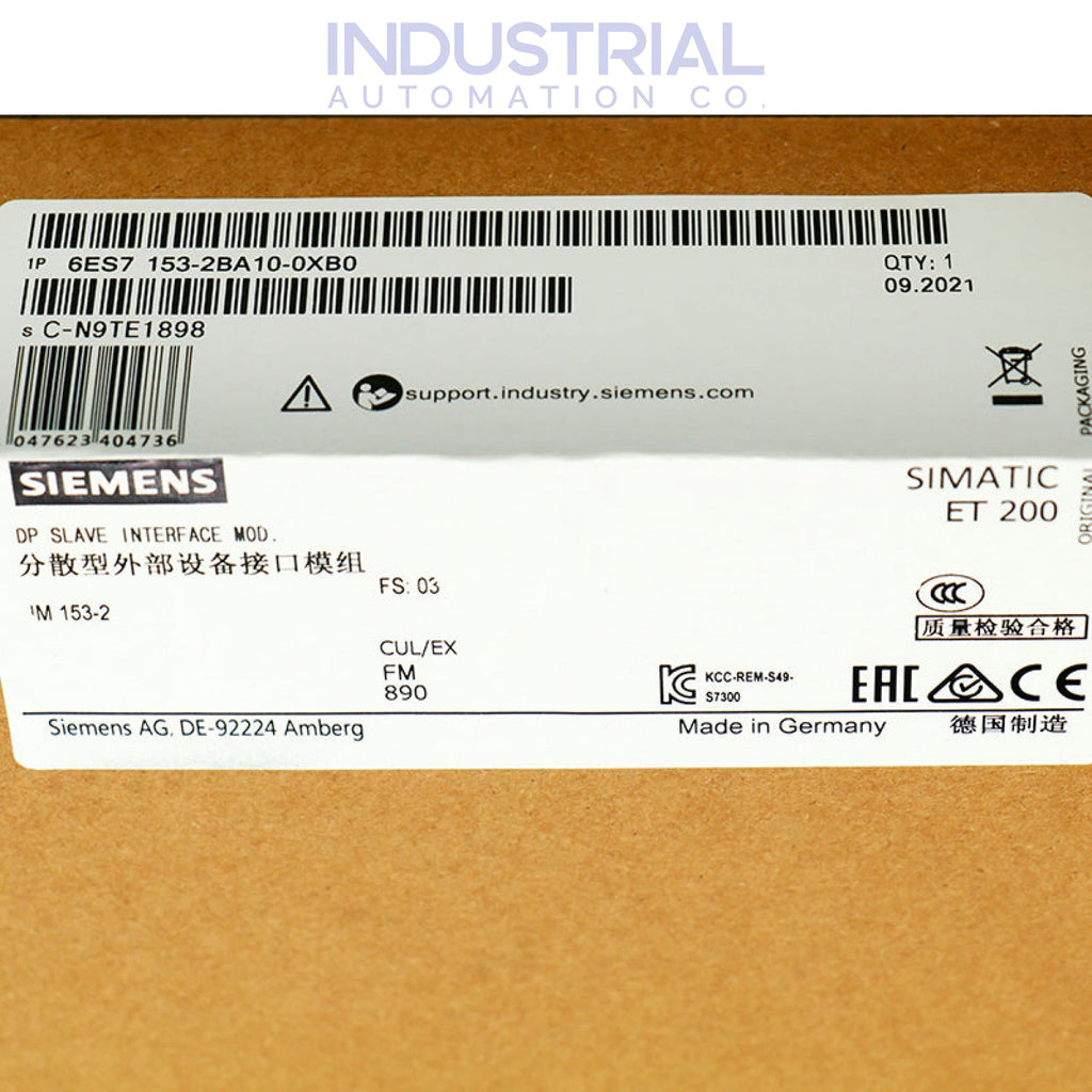 Siemens 6ES7153-2BA10-0XB0 New