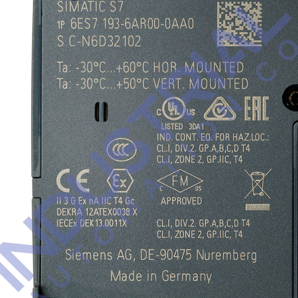 Siemens 6ES7193-6AR00-0AA0 New