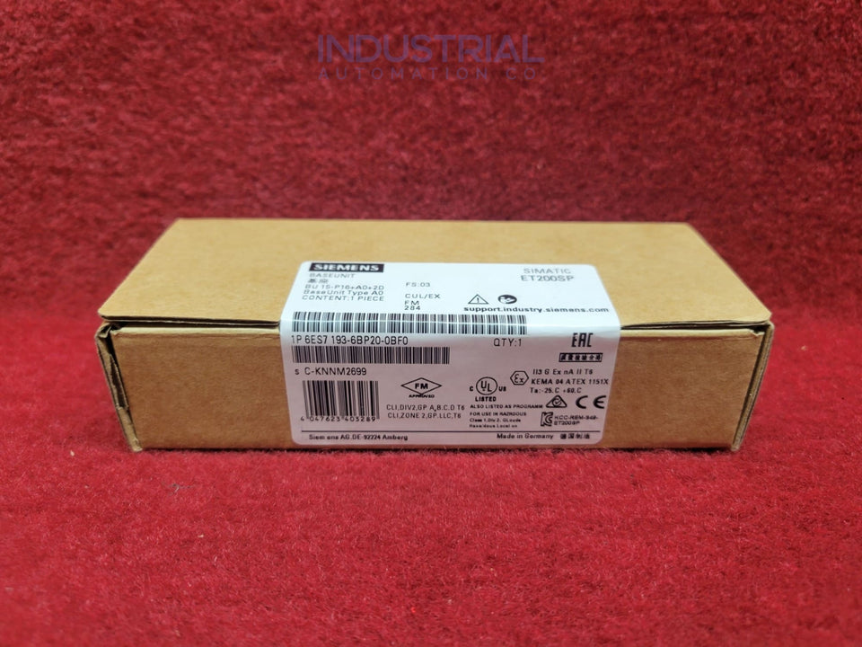 Siemens 6Es7193-6Bp20-0Bf0