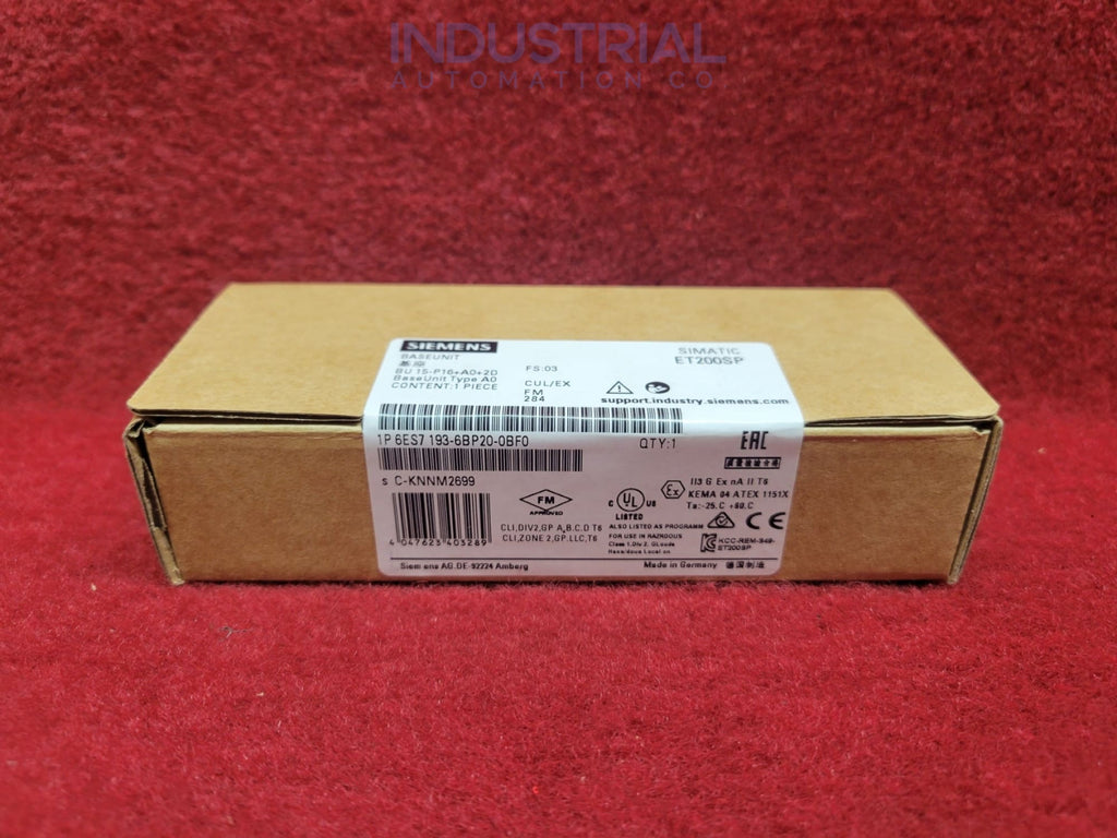 Siemens 6Es7193-6Bp20-0Bf0