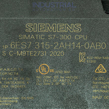 Load image into Gallery viewer, Siemens 6ES7315-2AH14-0AB0