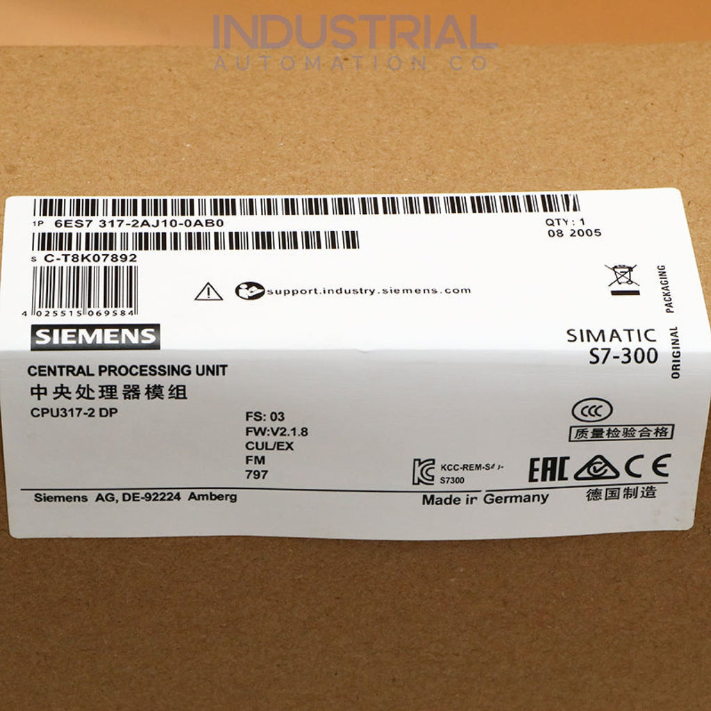 Siemens 6ES7317-2AJ10-0AB0 New Business & Industrial