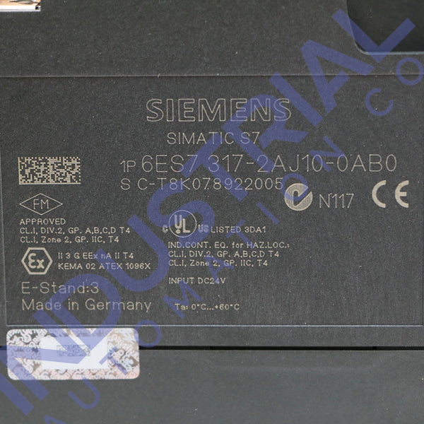 Siemens 6ES7317-2AJ10-0AB0 New Business & Industrial