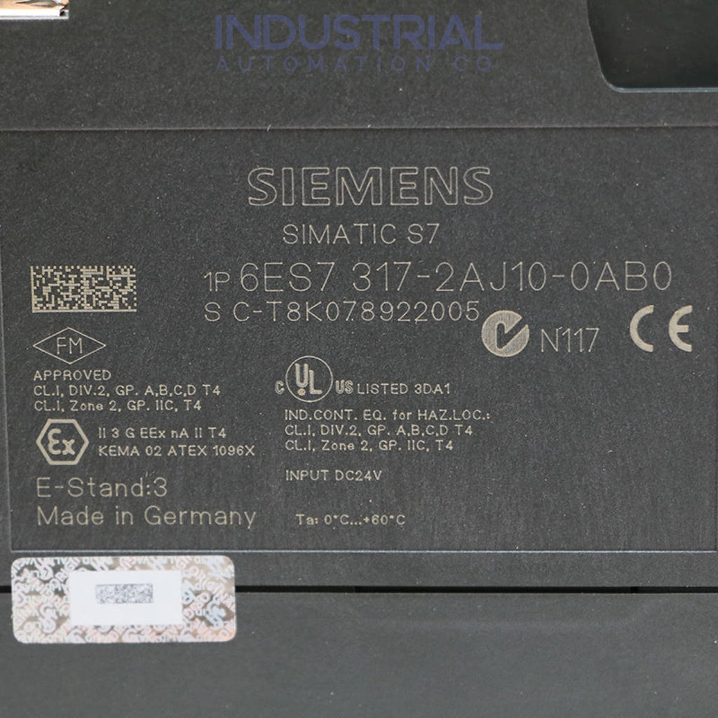 Siemens 6ES7317-2AJ10-0AB0 New Business & Industrial