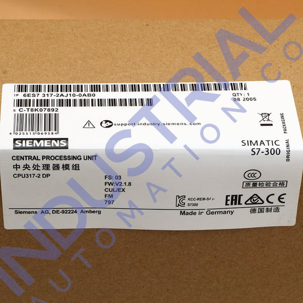 Siemens 6ES7317-2AJ10-0AB0 New Business & Industrial