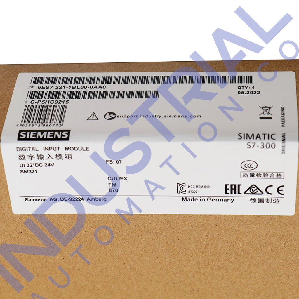 Siemens 6ES7321-1BL00-0AA0 New