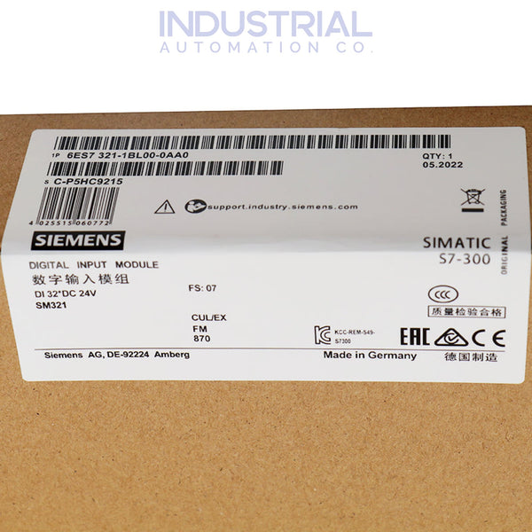 Siemens 6ES7321-1BL00-0AA0 New