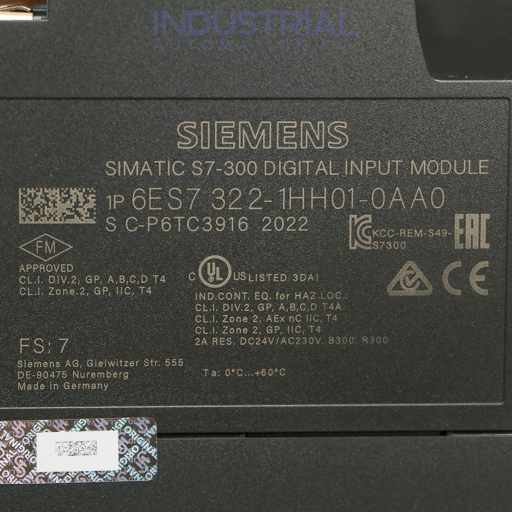 Siemens 6ES7322-1HH01-0AA0 New Business & Industrial