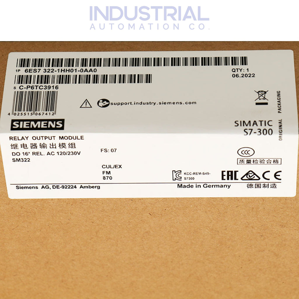 Siemens 6ES7322-1HH01-0AA0 New Business & Industrial