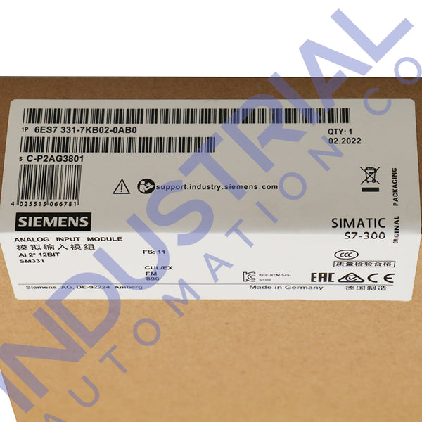 Siemens 6ES7331-7KB02-0AB0 New Business & Industrial