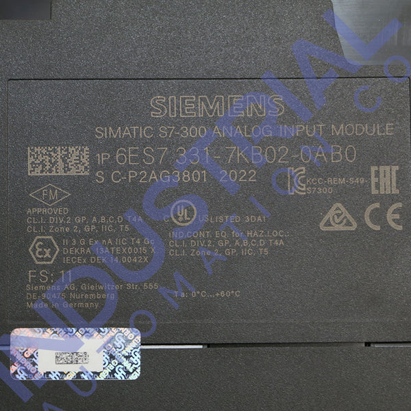 Siemens 6ES7331-7KB02-0AB0 New Business & Industrial