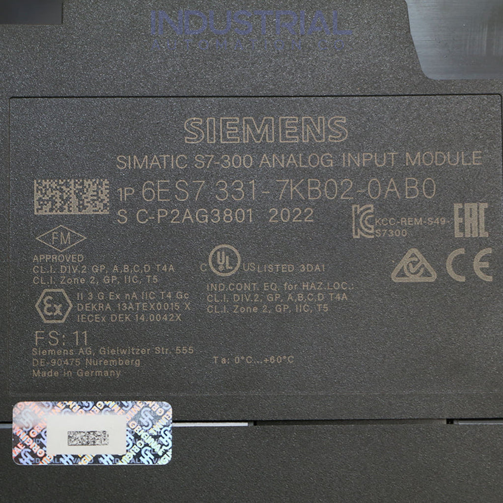 Siemens 6ES7331-7KB02-0AB0 New Business & Industrial
