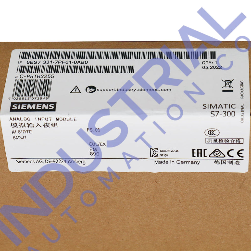 Siemens 6ES7331-7PF01-0AB0 New