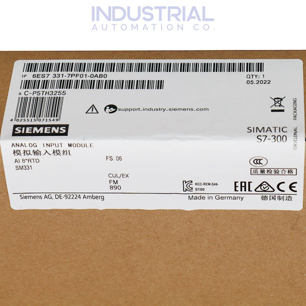 Siemens 6ES7331-7PF01-0AB0 New