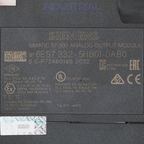 Siemens 6ES7332-5HB01-0AB0 New Business & Industrial