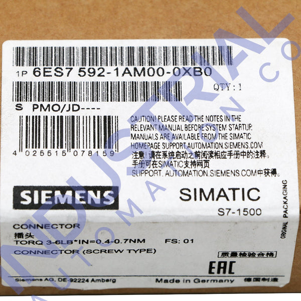Siemens 6ES7592-1AM00-0XB0 New