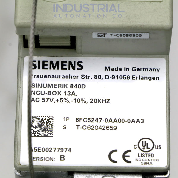 Siemens 6FC5247-0AA00-0AA3 IAC Certified Refurbished