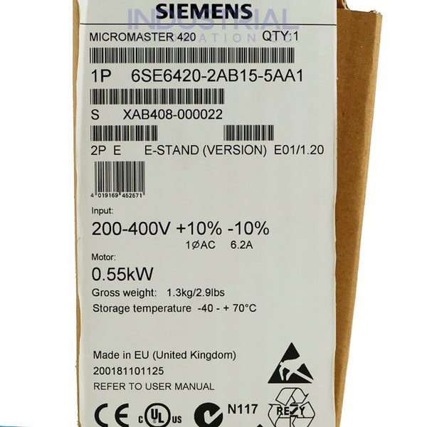 Siemens 6SE6420-2AB15-5AA1 Business & Industrial