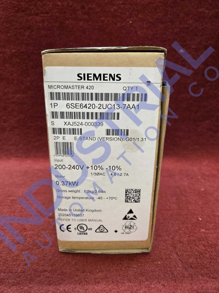 Siemens 6SE6420-2UC13-7AA1 - New Open Box - Business & Industrial
