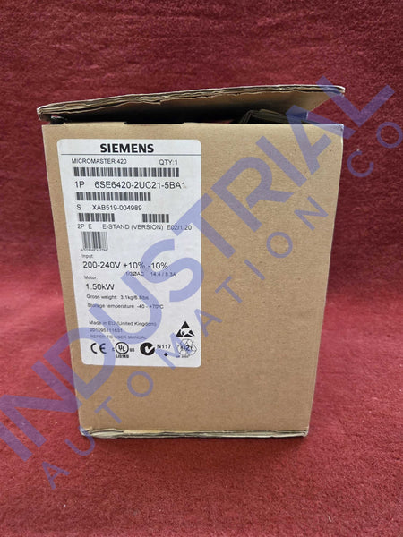 Siemens 6SE6420-2UC21-5BA1 - New Open Box
