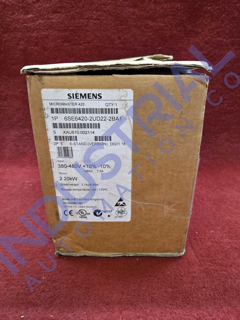 Siemens 6SE6420-2UD22-2BA1 - New Open Box