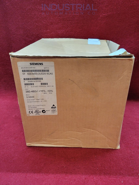 Siemens 6SE6420-2UD25-5CA0 New Open Box