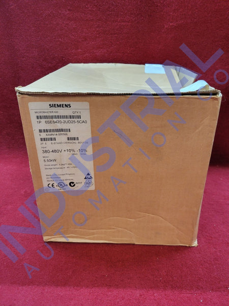 Siemens 6SE6420-2UD25-5CA0 New Open Box