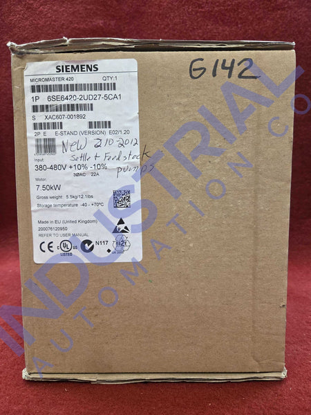 Siemens 6SE6420-2UD27-5CA1 New Open Box Business & Industrial