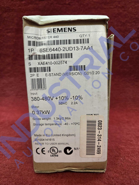 Siemens 6SE6440-2UD13-7AA1 New Open Box Business & Industrial