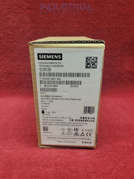 Siemens 6Se6440-2Ud21-5Aa1