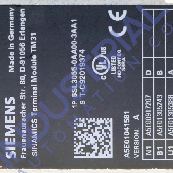 Siemens 6SL3055-0AA00-3AA1 - IAC Certified Refurbished