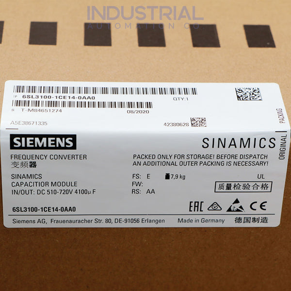 Siemens 6SL3100-1CE14-0AA0 New
