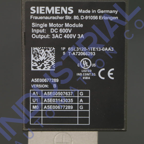 Siemens 6SL3120-1TE13-0AA3