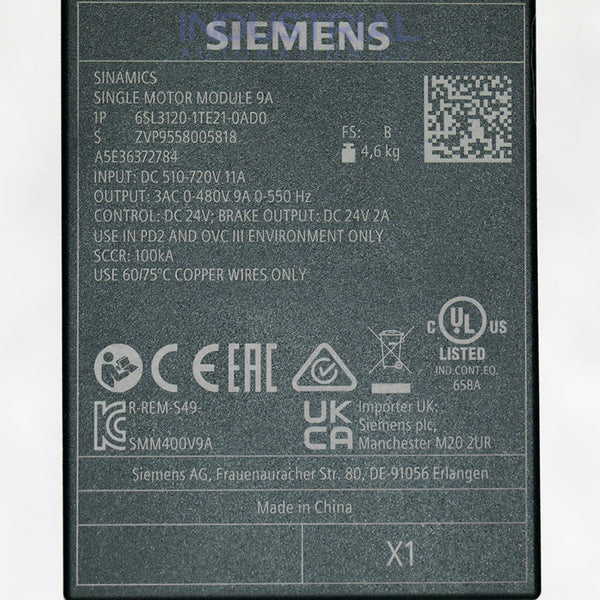 Siemens 6SL3120-1TE21-0AD0 New
