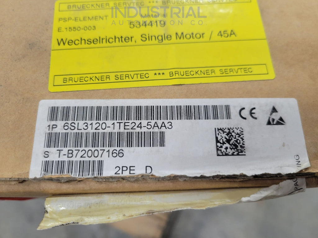 Siemens 6Sl3120-1Te24-5Aa3 New Open Box