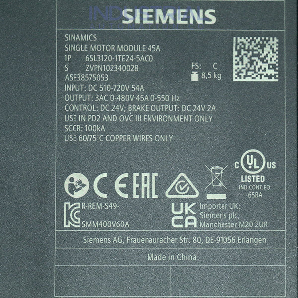 Siemens 6SL3120-1TE24-5AC0