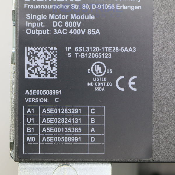 Siemens 6SL3120-1TE28-5AA3