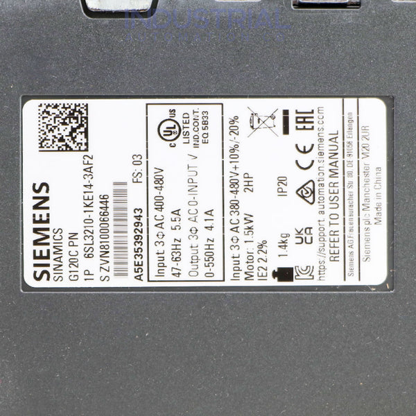 Siemens 6SL3210-1KE14-3AF2 New