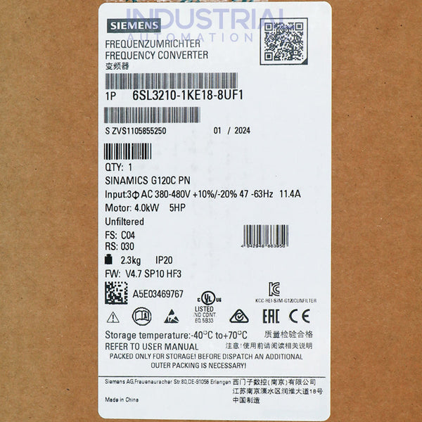 Siemens 6SL3210-1KE18-8UF1 New