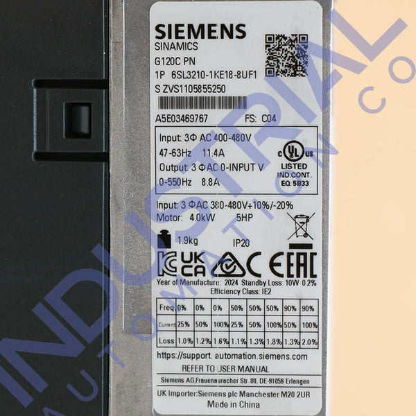 Siemens 6SL3210-1KE18-8UF1 New