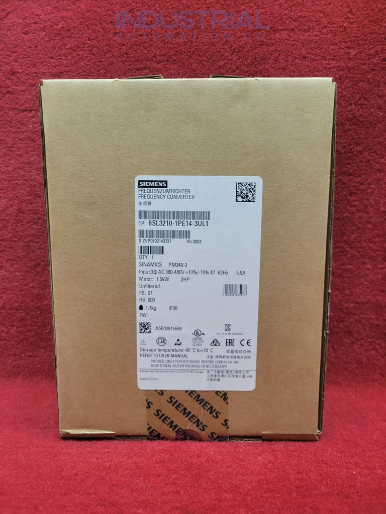 Siemens 6Sl3210-1Pe14-3Ul1