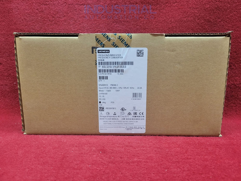 Siemens 6Sl3210-1Pe21-8Ul0