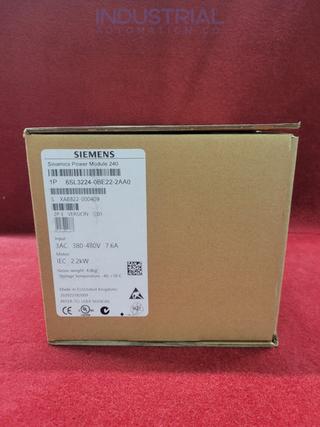 Siemens 6SL3224-0BE22-2AA0 Business & Industrial